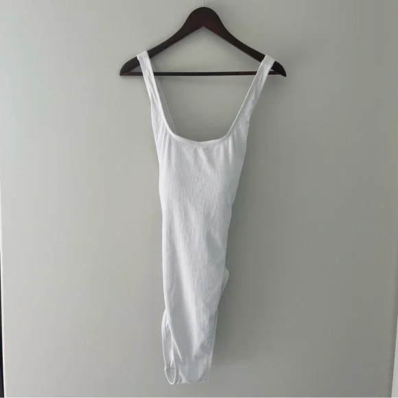 Andie Tulum Rib One-Piece Swimsuit - White Scoop Racerback Size XXXL - Picture 3 of 10